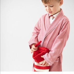 Petite Plume Red Gingham Robe Size 5/6